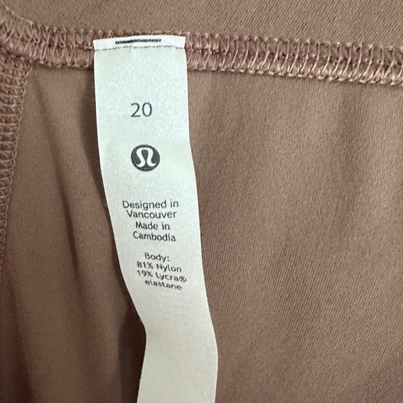 Lululemon Align Hi Rise Wide Leg Pants Tan Brown Plus Size 20 New! - Picture 8 of 9